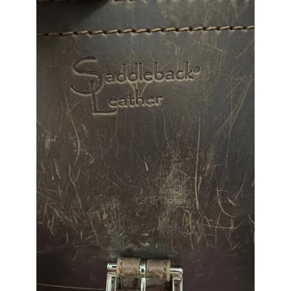 Saddleback Leather Company Slim Leather Briefcase Dark Brown